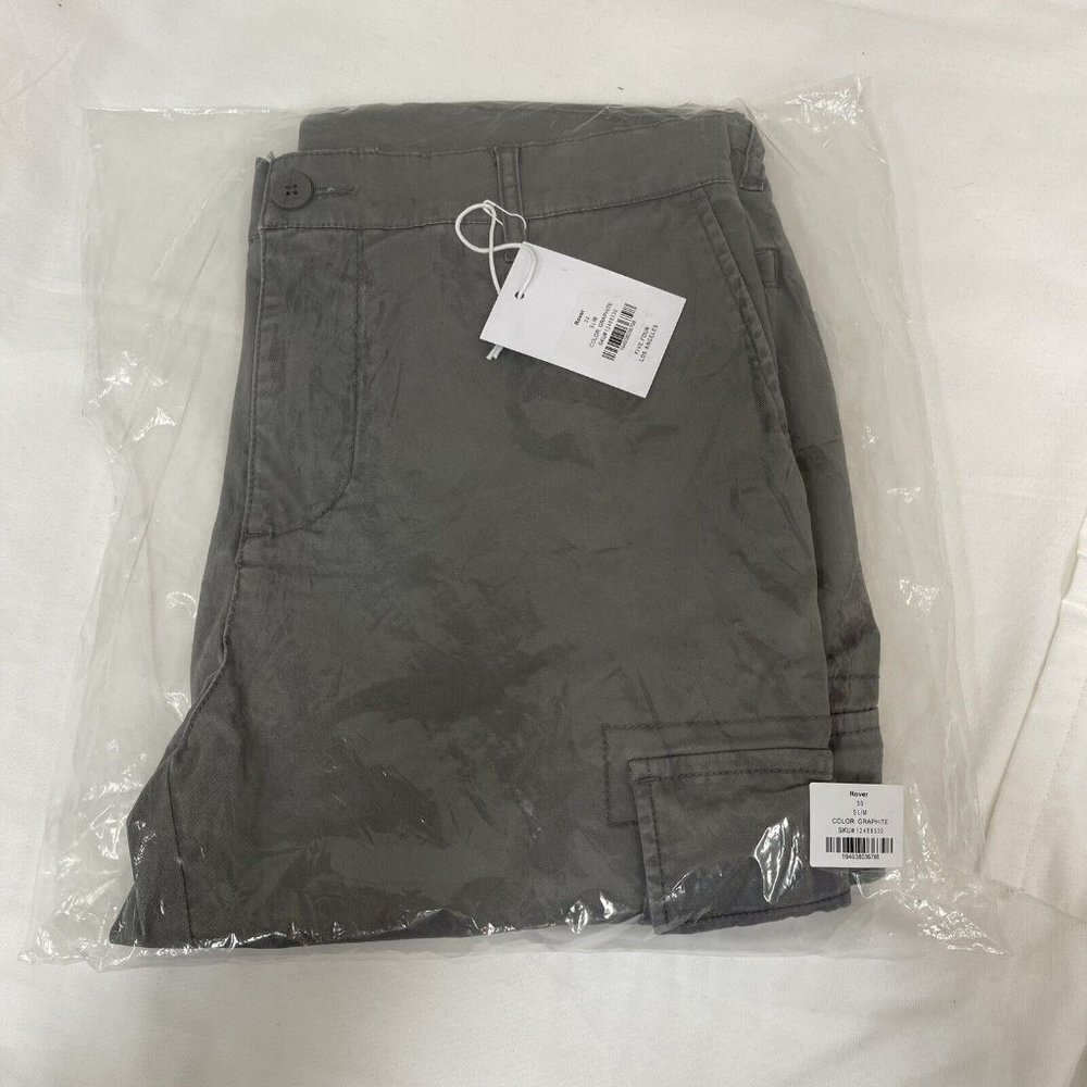 Five Four Los Angeles Men's Rover Cargo Pants Graphite Gray Size 33 SLIM NWT - Picture 6 of 6